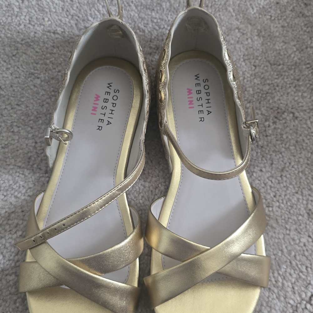 Sophia Webster Gold Sandals for Girls